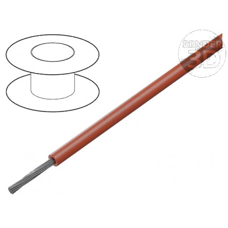 Cablu litat 18AWG XLPE roșu 600V 152m 1x18AWG | Electronic-mag.ro | Componente Electronice