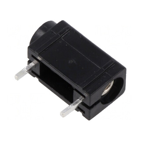 Conector banană 4mm soclu 24A negru argintat pentru PCB | Electronic-mag.ro | Componente Electronice