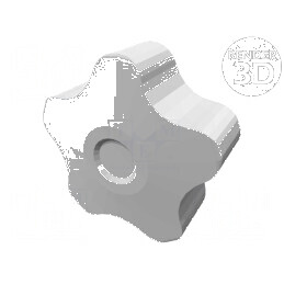 Buton de reglare M8 40mm Gri 27mm H | Electronic-mag.ro | Componente Electronice