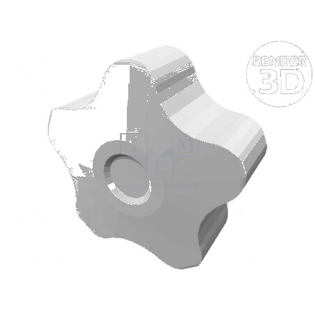 Buton de reglare M8 40mm Gri 27mm H | Electronic-mag.ro | Componente Electronice