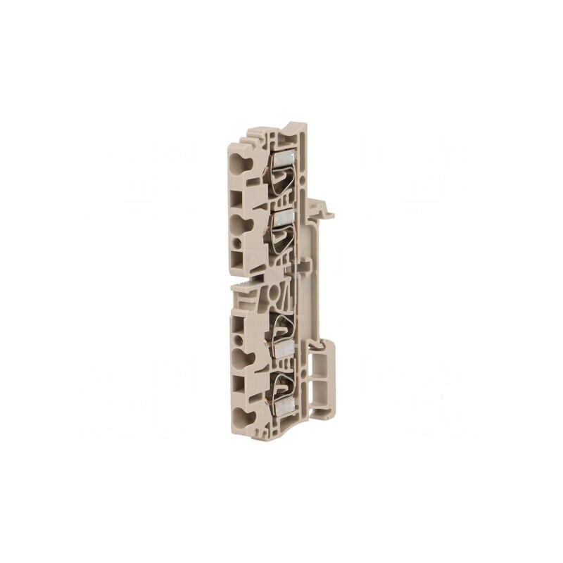 Term. îmbinare 2,5mm2, 4 borne, bej, lățime 5,1mm | Electronic-mag.ro | Componente Electronice