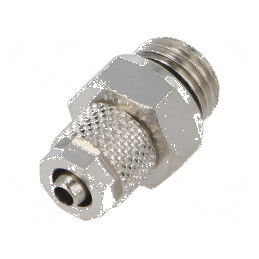 Fiting cu filete, prindere cu șurub, max. 15bar, alamă nichelată, 4mm | Electronic-mag.ro | Componente Electronice