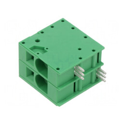 Regletă de conexiuni 90° 10mm pentru PCB, 2 piste, 66A | Electronic-mag.ro | Componente Electronice