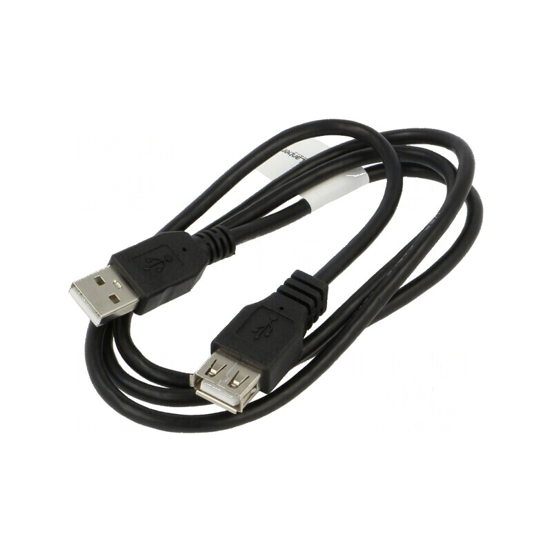 Cablu USB 2.0 A-A 1m negru cu mufă aurită | Electronic-mag.ro | Componente Electronice Cablu USB 2.0 A-A 1m negru cu mufă aurită | Electronic-mag.ro | Componente Electronice