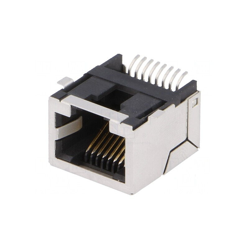 Conector RJ45 ecranat aurit 8p8c SMT | Electronic-mag.ro | Componente Electronice Conector RJ45 ecranat aurit 8p8c SMT | Electronic-mag.ro | Componente Electronice