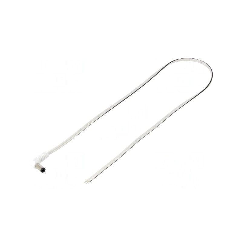 Cablu DC 5,5/2,5mm, 2x0,5mm², mufă unghi alb, 0,5m | Electronic-mag.ro | Componente Electronice Cablu DC 5,5/2,5mm, 2x0,5mm², mufă unghi alb, 0,5m | Electronic-mag.ro | Componente Electronice