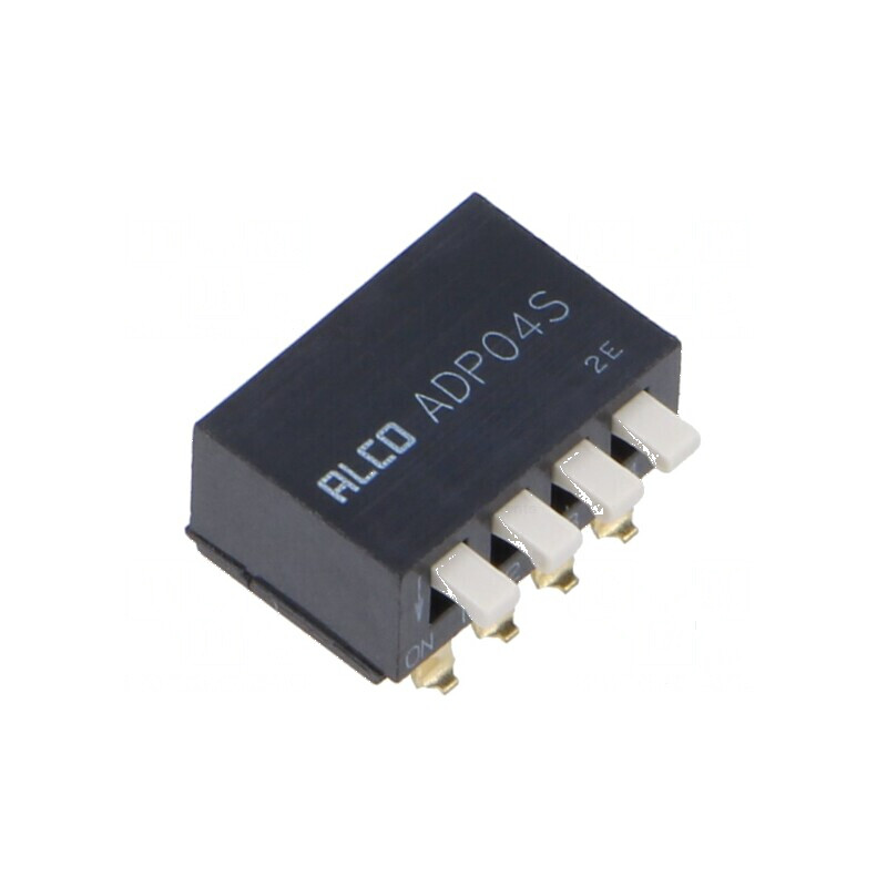 Comutator DIP-SWITCH 4 Secțiuni OFF-ON 0,025A/24VDC | Electronic-mag.ro | Componente Electronice