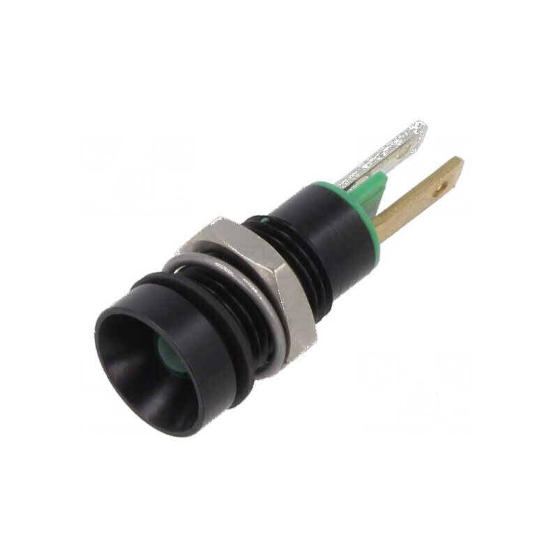 Lampă LED concav verde 2,2VDC Ø8mm plastic | Electronic-mag.ro | Componente Electronice Lampă LED concav verde 2,2VDC Ø8mm plastic | Electronic-mag.ro | Componente Electronice