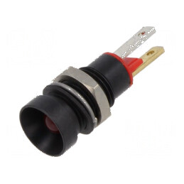 Lampă LED concav roşie 2VDC Ø8mm plastic | Electronic-mag.ro | Componente Electronice