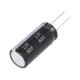 Supercondensator THT 60F 2.8V 15mΩ Ø18x41mm -40÷65°C | Electronic-mag.ro | Componente Electronice
