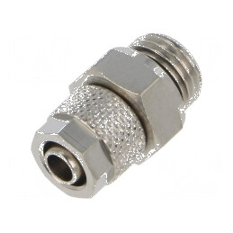 Fiting filetat cu șurub, max. 15bar, din alamă nichelată, 6mm | Electronic-mag.ro | Componente Electronice