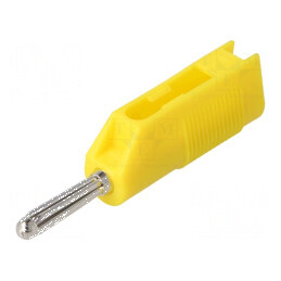Conector banană 4mm 30A 33VAC 60VDC galben 2,5mm2 | Electronic-mag.ro | Componente Electronice