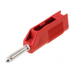 Conector banană 4mm roșie 30A 33VAC 60VDC 2,5mm2 | Electronic-mag.ro | Componente Electronice