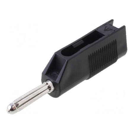 Conector banană 4mm 30A negru 2,5mm2 | Electronic-mag.ro | Componente Electronice