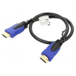 Cablu HDMI 2.0 0,5m negru PVC | Electronic-mag.ro | Componente Electronice