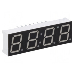 Afișaj LED 7 segmente 10mm 0,39 Nr.car: 4 roșie 4÷6mcd | Electronic-mag.ro | Componente Electronice