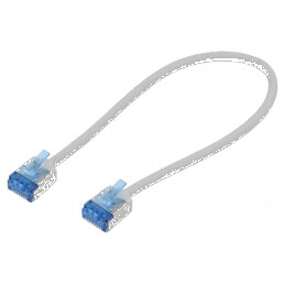 Patch cord U/FTP 6a 0,25m LSZH gri 32AWG | Electronic-mag.ro | Componente Electronice