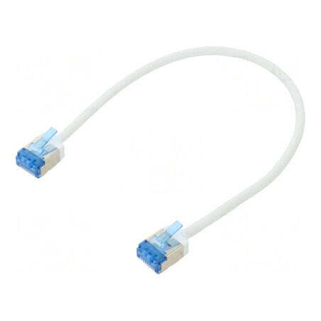 Cablul Patch U/FTP 6a 0,25m LSZH Alb 32AWG | Electronic-mag.ro | Componente Electronice