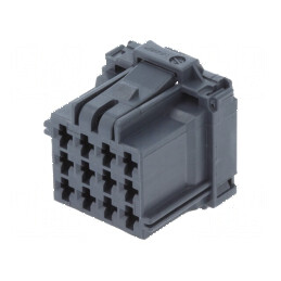 Conector automotive mufa mamă MCP 2.8 cablu PIN 12 gri | Electronic-mag.ro | Componente Electronice