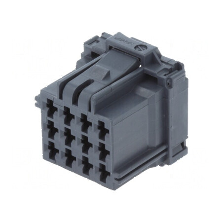 Conector automotive mufa mamă MCP 2.8 cablu PIN 12 gri | Electronic-mag.ro | Componente Electronice