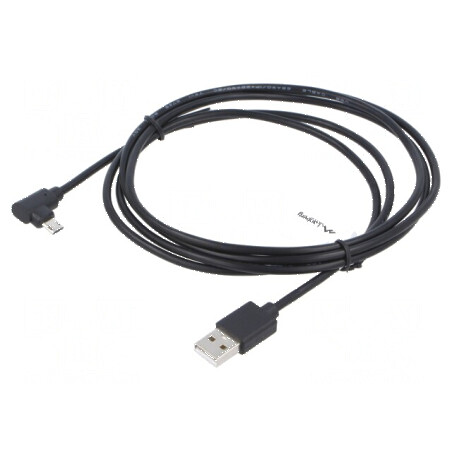Cablu USB 2.0 A la micro B unghi aurit | Electronic-mag.ro | Componente Electronice