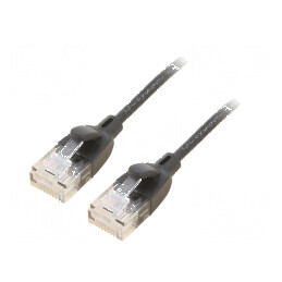 Cabluri Patch U/UTP 6a OFC PVC negru 2m cu placare aurită, 8 fire | Electronic-mag.ro | Componente Electronice