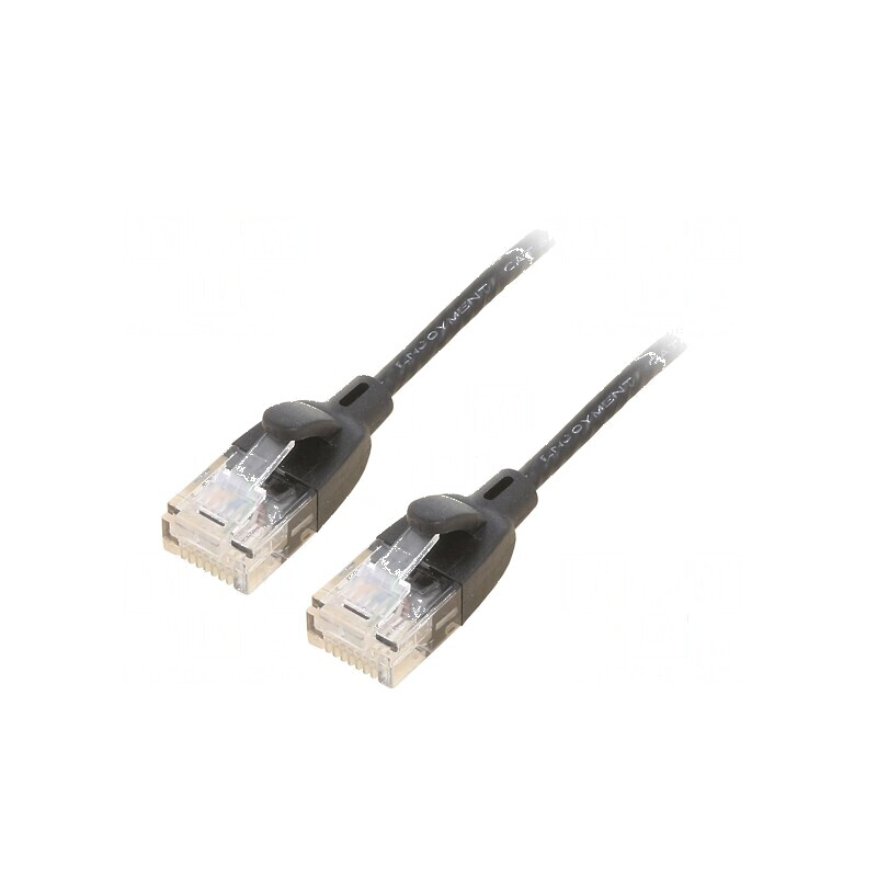 Cabluri Patch U/UTP 6a OFC PVC negru 2m cu placare aurită, 8 fire | Electronic-mag.ro | Componente Electronice Cabluri Patch U/UTP 6a OFC PVC negru 2m cu placare aurită, 8 fire | Electronic-mag.ro | Componente Electronice