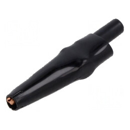 Bornă crocodil 10A neagră pentru prindere max. 7,9mm | Electronic-mag.ro | Componente Electronice