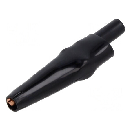 Bornă crocodil 10A neagră pentru prindere max. 7,9mm | Electronic-mag.ro | Componente Electronice