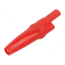 Bornă crocodil 10A roșie pentru prindere max. 7,9mm | Electronic-mag.ro | Componente Electronice