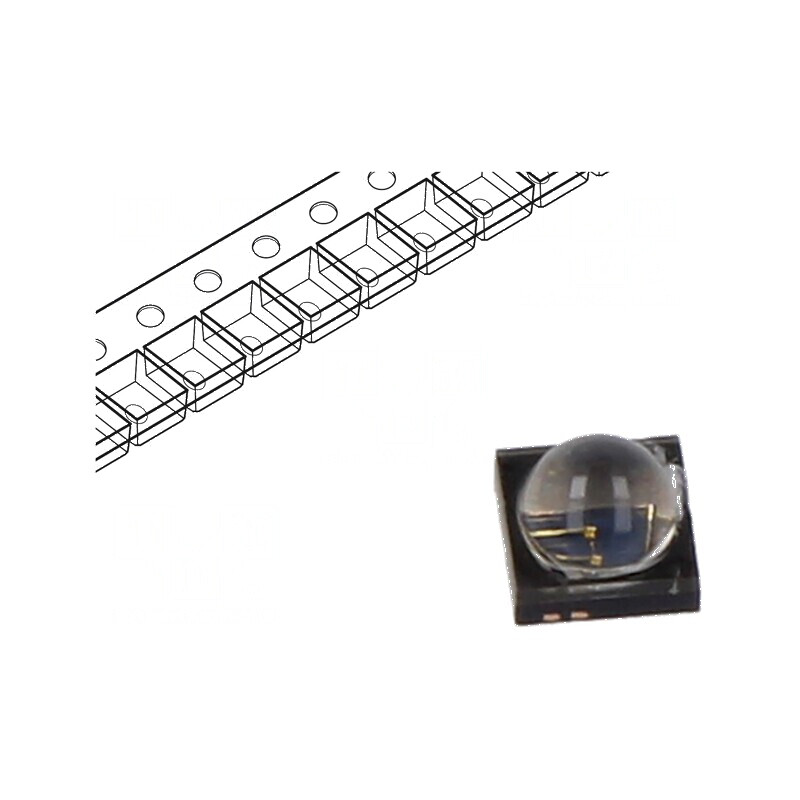 Emițător IR 860nm 1425mW 40° SMD 1000mA 2,8÷3,3V Transparent | Electronic-mag.ro | Componente Electronice Emițător IR 860nm 1425mW 40° SMD 1000mA 2,8÷3,3V Transparent | Electronic-mag.ro | Componente Electronice