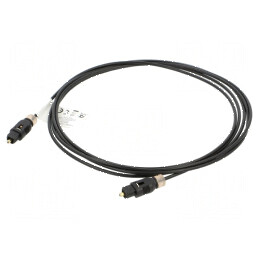 Cablu Toslink 2m cu mufă pe ambele părți, negru | Electronic-mag.ro | Componente Electronice