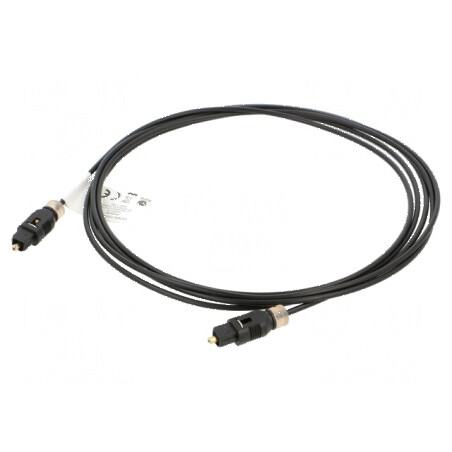 Cablu Toslink 2m cu mufă pe ambele părți, negru | Electronic-mag.ro | Componente Electronice
