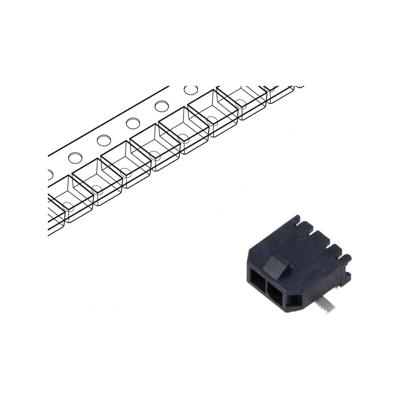 Conector cablu-placă soclu tată Micro-Fit 3.0 3mm PIN 2 5A | Electronic-mag.ro | Componente Electronice Conector cablu-placă soclu tată Micro-Fit 3.0 3mm PIN 2 5A | Electronic-mag.ro | Componente Electronice
