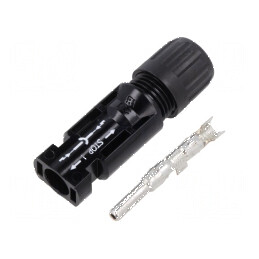 Conector solar tată drept MC4 4÷6mm2 crimpat 5÷6mm mufă | Electronic-mag.ro | Componente Electronice