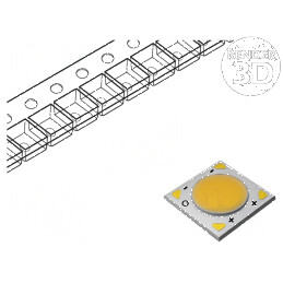 LED COB 5W 695lm 120° 300mA 12,5x12,5x1,65mm V8 | Electronic-mag.ro | Componente Electronice