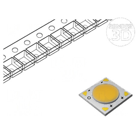 LED COB 5W 695lm 120° 300mA 12,5x12,5x1,65mm V8 | Electronic-mag.ro | Componente Electronice