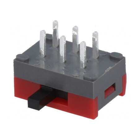 Comutator glisant Poz 2 DPDT 0,1A/30VDC ON-ON lateral | Electronic-mag.ro | Componente Electronice
