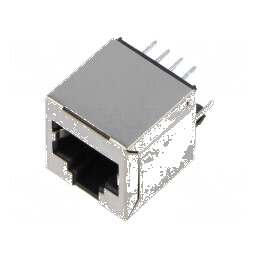 Conector RJ45 soclu PIN 8 Cat 6 ecranat 8p8c THT | Electronic-mag.ro | Componente Electronice