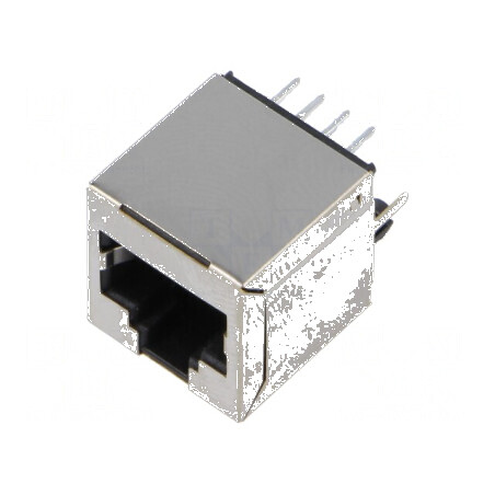 Conector RJ45 soclu PIN 8 Cat 6 ecranat 8p8c THT | Electronic-mag.ro | Componente Electronice