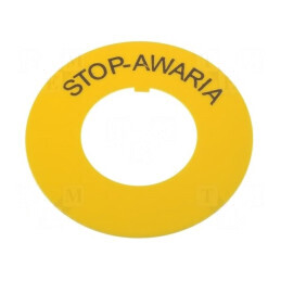 Inel plat de avertizare 30mm Ø, montaj 30,5mm, 60mm PVC | Electronic-mag.ro | Componente Electronice