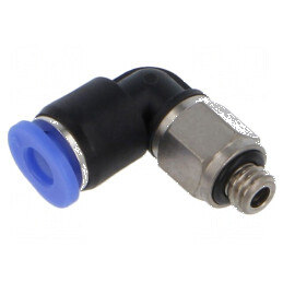 Racord push-in unghi 0,95-10bar alamă nichelată și plastic | Electronic-mag.ro | Componente Electronice