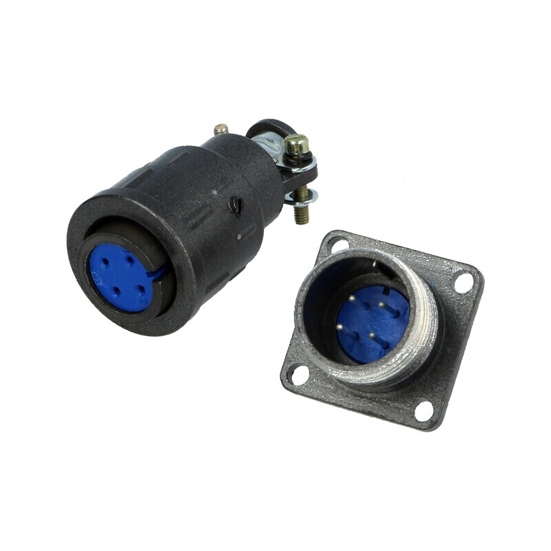 Conector circular soclu mufă DS1110-06 tată mamă 4 pini 5A | Electronic-mag.ro | Componente Electronice