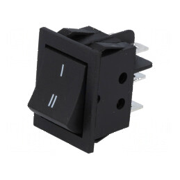 Rocker DPDT ON-ON Negru 15A/250VAC | Electronic-mag.ro | Componente Electronice