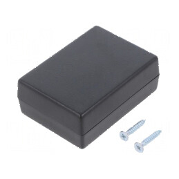Carcasă universală ABS neagră 48mm x 67mm x 25mm | Electronic-mag.ro | Componente Electronice