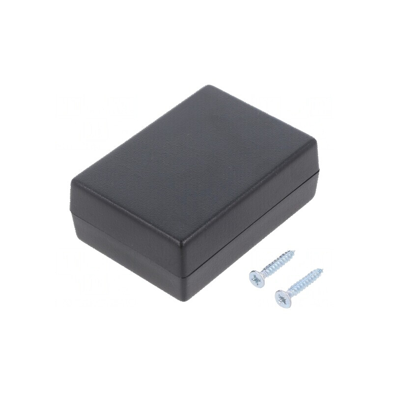 Carcasă universală ABS neagră 48mm x 67mm x 25mm | Electronic-mag.ro | Componente Electronice