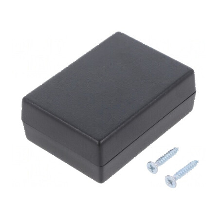Carcasă universală ABS neagră 48mm x 67mm x 25mm | Electronic-mag.ro | Componente Electronice
