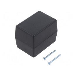 Carcasă universală ABS neagră 47mm x 66mm x 52mm | Electronic-mag.ro | Componente Electronice