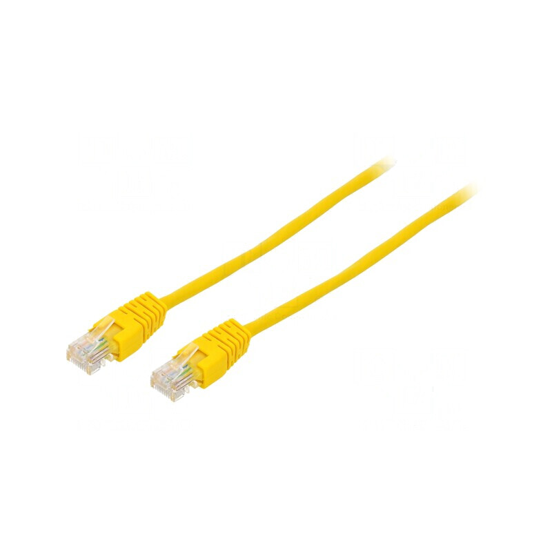 Cablu patch U/UTP 5e litat CCA PVC galben 5m 26AWG | Electronic-mag.ro | Componente Electronice
