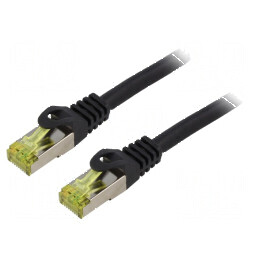 Cablul Patch S/FTP 6a 1,5m LSZH Negru 27AWG | Electronic-mag.ro | Componente Electronice